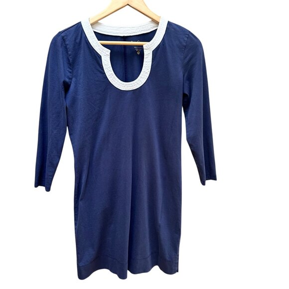 Lilly Pulitzer Marlina Dress True Navy 3/4 Sleeves Mini Spring Beachy Preppy SM - Picture 1 of 5
